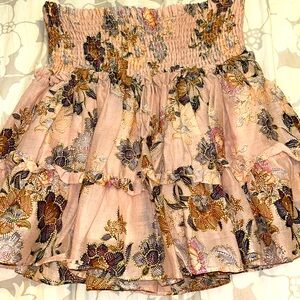 Olivacious lined Ruffle mini skirt